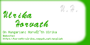 ulrika horvath business card
